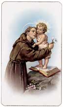 St. Anthony Bonella Paper Holy Card