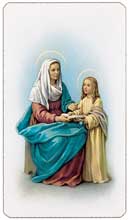 St. Anne Bonella Paper Holy Card