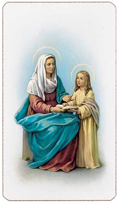 St. Anne Bonella Paper Holy Card