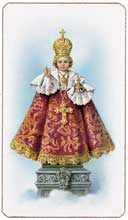 Infant of Prague Bonella Paper Holy Card