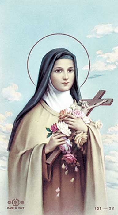 St. Theresa Bonella Paper Holy Card