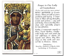 Our Lady of Czestochowa - Prayer to O. L. of Czestochowa