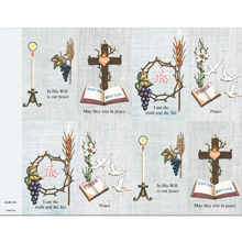 Assorted Subject Memorial 8-UP Holy Card