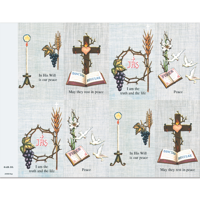 Assorted Subject Memorial 8-UP Holy Card