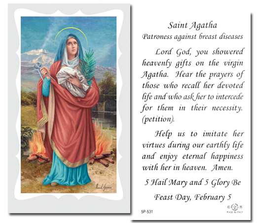St. Agatha - Patroness Against Breast Diseases