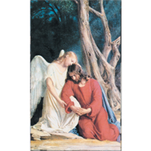 Angel and Christ 8-UP Holy Card