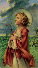 Child Jesus With Lamb Holy Card (8-UP)