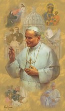 St. Pope John Paul II Holy Card (8-UP)