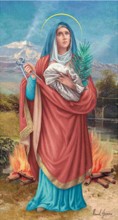 St. Agatha Holy Card (8-UP)