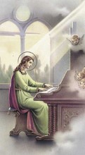 St. Cecilia Holy Card (8-UP)