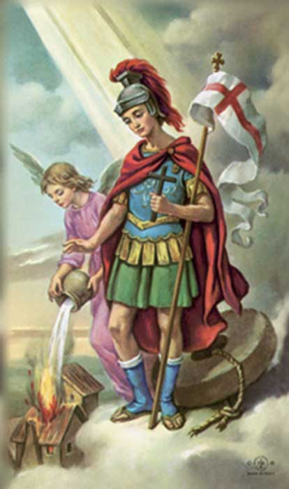 St. Florian Holy Card (8-UP)