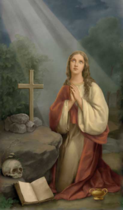St. Mary Magdalene Holy Card (8-UP)