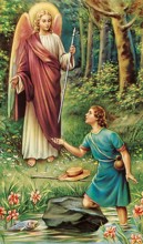 St. Raphael Holy Card (8-UP)