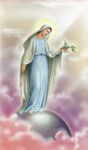 Queen of Peace Holy Card (8-UP)