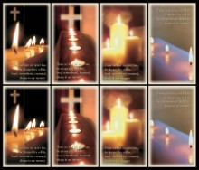 Memorial Candle Light Holy Cards (8-UP)
