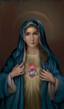 Immaculate Heart of Mary Holy Card (8-UP)