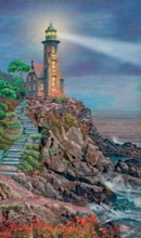 Lighthouse Holy Card (8-UP)