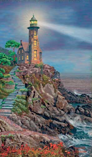 Lighthouse Holy Card (8-UP)