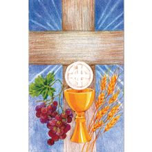 First Communion Symbols 8-UP Holy Card