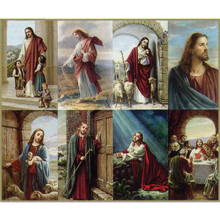 Assorted Christ Image 8-UP Holy Card
