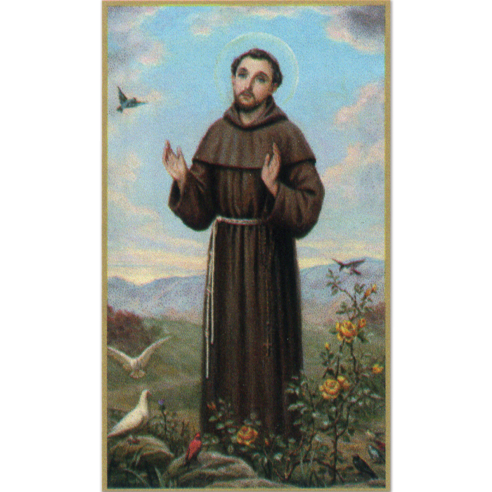 St. Francis of Assisi 8-UP Holy Card