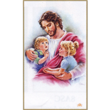 Children with Jesus 8-UP Holy Cards
