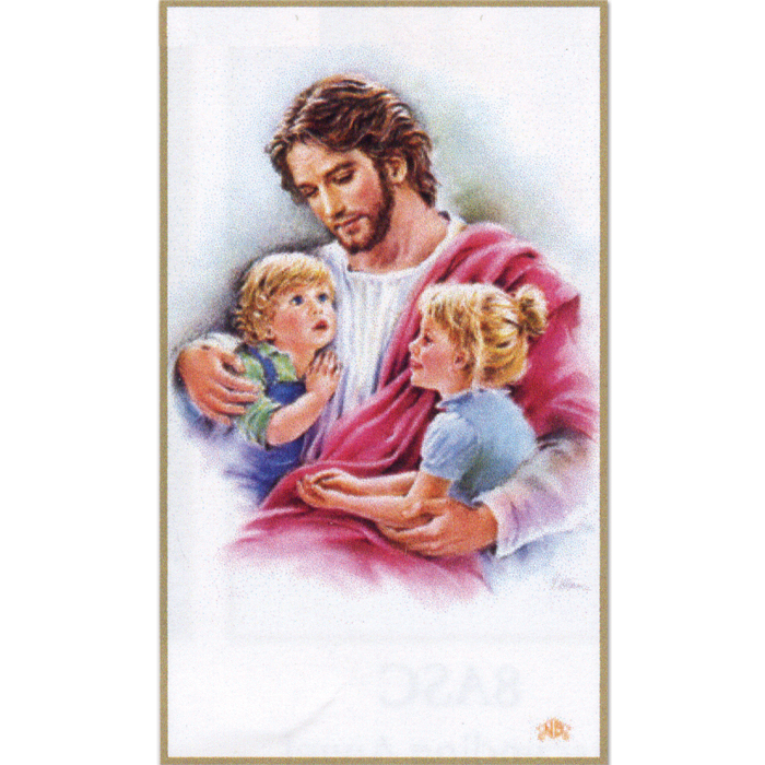 Children with Jesus 8-UP Holy Cards