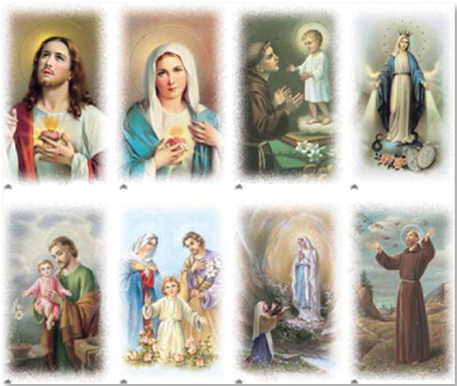 Assorted Subjects Holy Cards (8-UP)