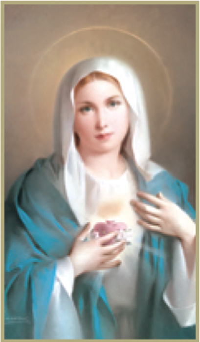 Immaculate Heart of Mary 8-UP Holy Card