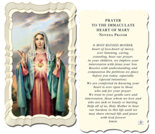 Novena Prayer to the IHM Holy Card