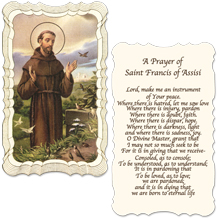 Prayer for peace St. Francis Holy Card