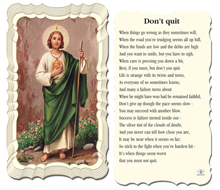 Don't Quit Prayer with St. Jude Image Holy Card