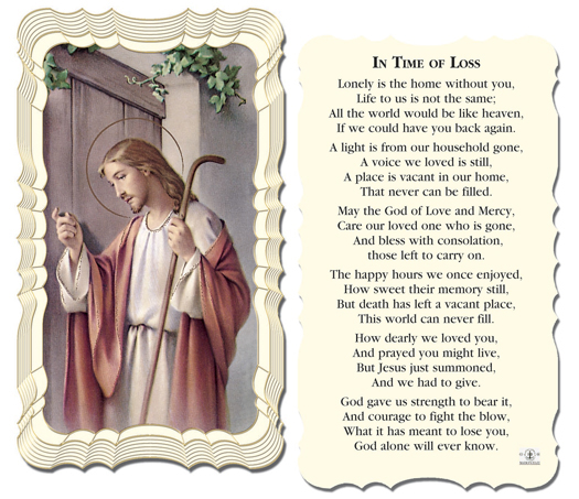In Time of Loss with Good Shepherd Holy Card