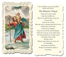 Motorist's Prayer With St. Christopher Holy Card