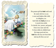 The Greatest Gift Baptismal Prayer Holy Card