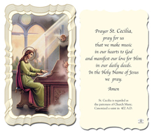 Prayer to St. Cecilia Holy Card