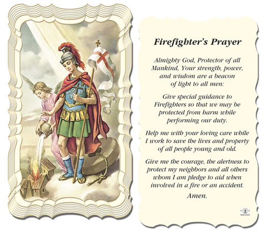 St. Florian Firefighter's Prayer Holy Card