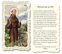 Prayer for My Pet with St. Francis Holy Card