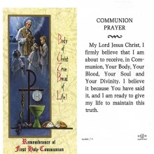 Prayer on Reserve First Communion Holy Card