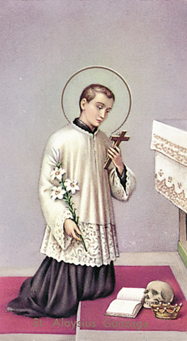 St. Aloysius Gonzaga Holy Cards