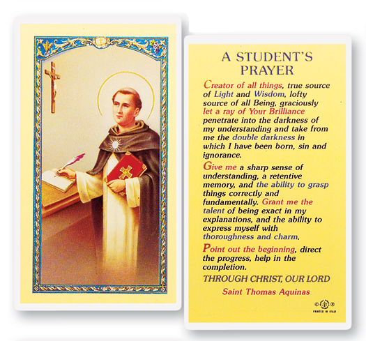 Thomas Aquinas Student's Prayer