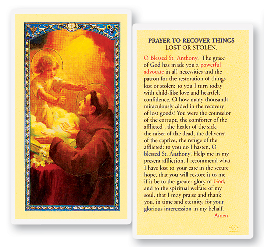 Prayer to Recover Lost Things