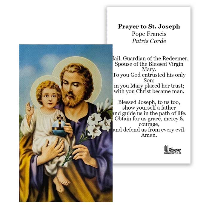 Year Of St Joseph Prayer Holy Card 01 T01 Tonini Church Supply