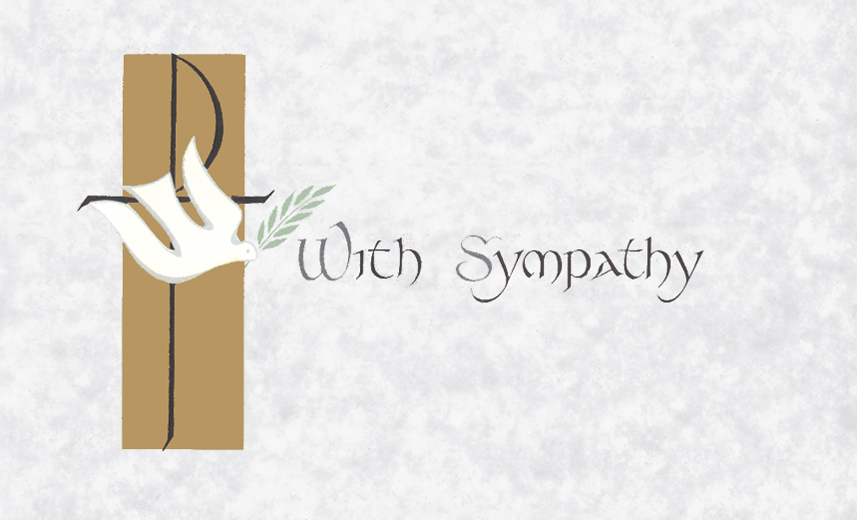 With Sympathy Mass Card