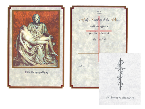 Pieta Mass Card