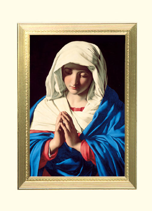 Virgin Mary Mass Card of the Deceased