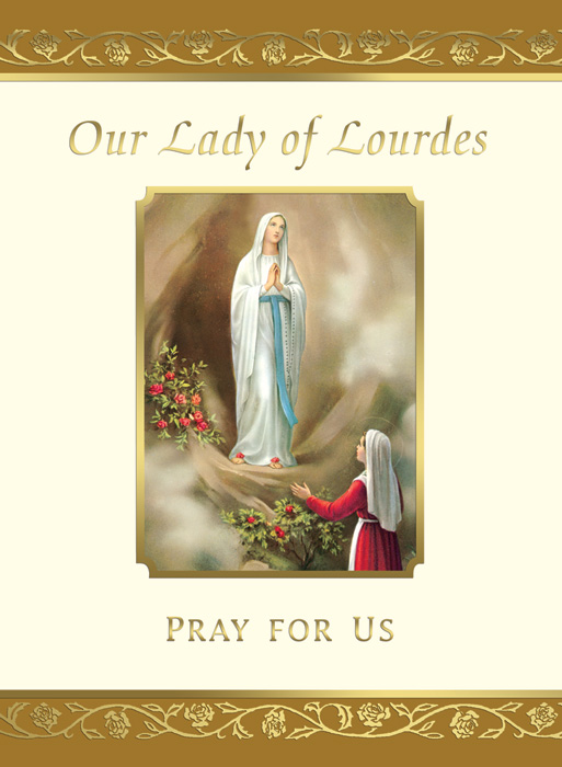 Living - Our Lady of Lourdes Mass Card