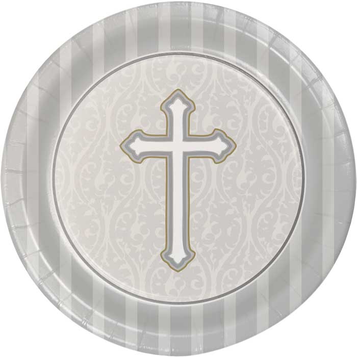 CROSS LUNCHEON PLATE 7" DIA