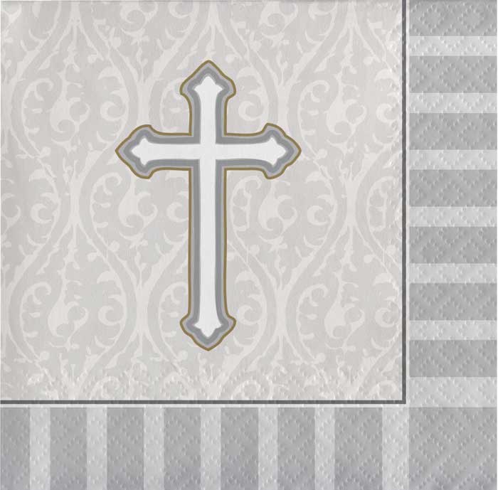 LUNCHEON NAPKIN CROSS DESIGN