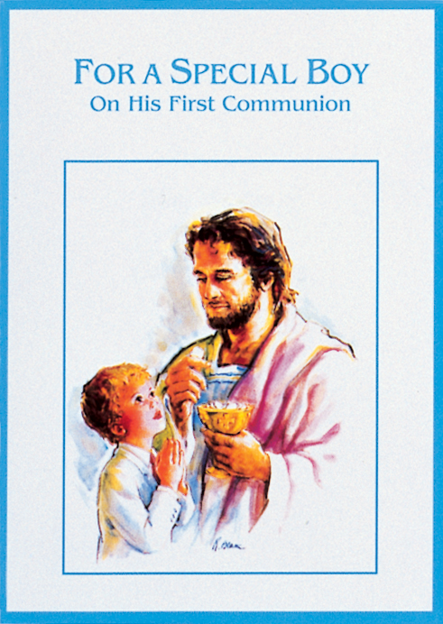 FIRST COMMUNION CARD, BOY,8PCK